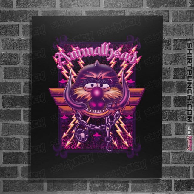Daily_Deal_Shirts Posters / 4"x6" / Black Animalhead