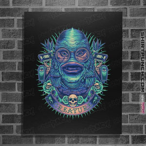 Shirts Posters / 4"x6" / Black Neon Creature