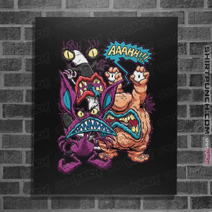 Shirts Posters / 4"x6" / Black Real Monsters