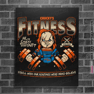 Daily_Deal_Shirts Posters / 4"x6" / Black Chucky's Fitness