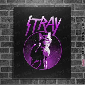 Daily_Deal_Shirts Posters / 4"x6" / Black Neon Cat