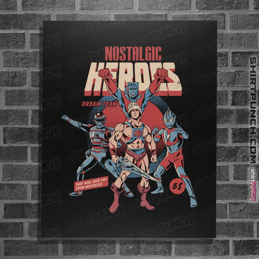 Shirts Posters / 4"x6" / Black Nostalgic Heroes