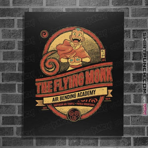 Daily_Deal_Shirts Posters / 4"x6" / Black The Flying Monk