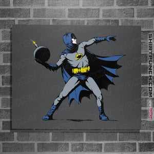 Daily_Deal_Shirts Posters / 4"x6" / Charcoal Batsy