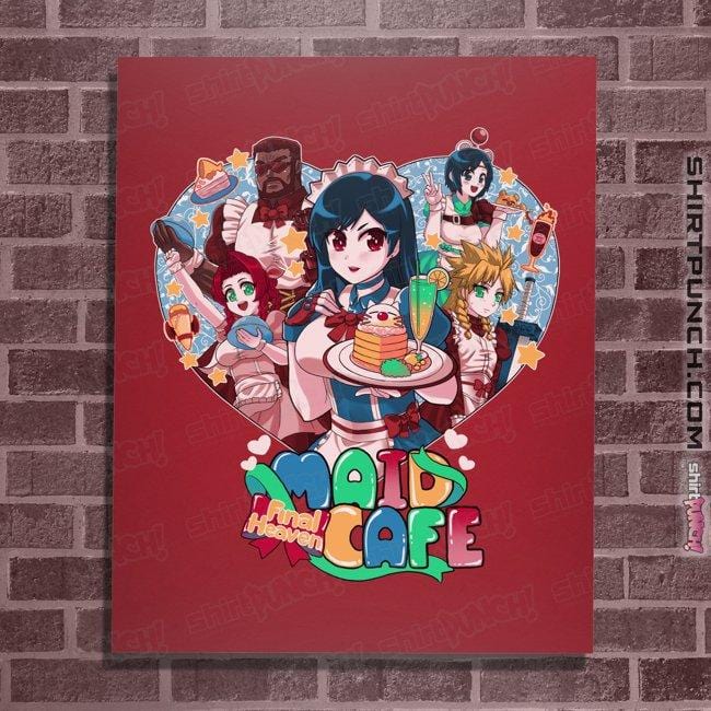 Shirts Posters / 4"x6" / Red Final Heaven Maid Cafe