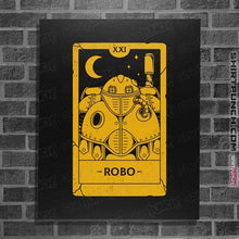 Load image into Gallery viewer, Shirts Posters / 4&quot;x6&quot; / Black Robo Tarot Card

