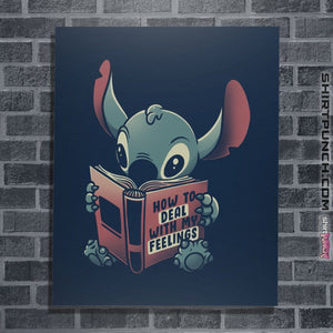 Shirts Posters / 4"x6" / Navy How To Deal With My Feelings