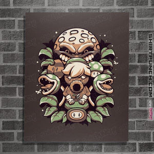 Shirts Posters / 4"x6" / Dark Chocolate Retro Garden