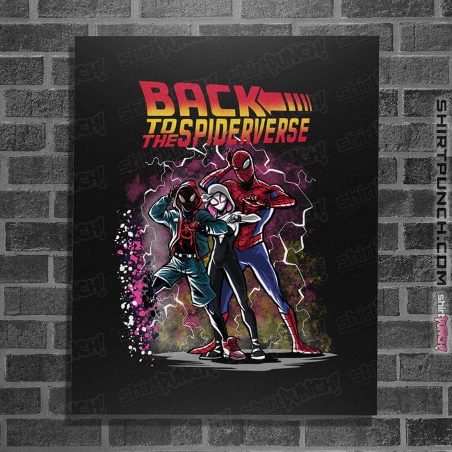 Secret_Shirts Posters / 4"x6" / Black Back To The Spiderverse