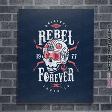 Load image into Gallery viewer, Shirts Posters / 4&quot;x6&quot; / Navy Rebel Forever

