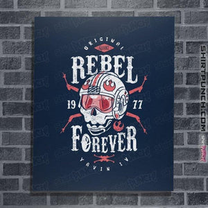 Shirts Posters / 4"x6" / Navy Rebel Forever