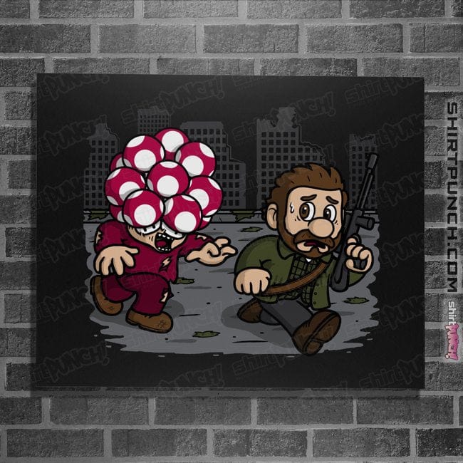 Daily_Deal_Shirts Posters / 4"x6" / Black Evil Mushroom!