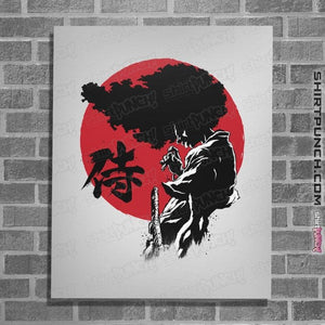 Daily_Deal_Shirts Posters / 4"x6" / White Afro Sumi-E