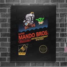 Load image into Gallery viewer, Daily_Deal_Shirts Posters / 4&quot;x6&quot; / Black Super Mando Bros
