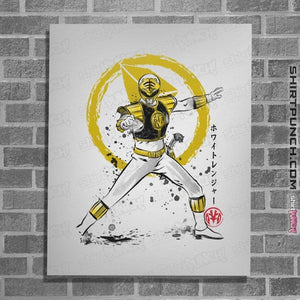 Daily_Deal_Shirts Posters / 4"x6" / White White Ranger Sumi-e