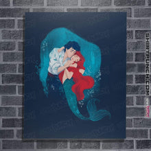 Load image into Gallery viewer, Shirts Posters / 4&quot;x6&quot; / Navy Mermaid Kiss
