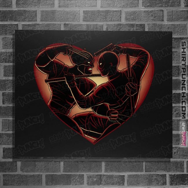 Daily_Deal_Shirts Posters / 4"x6" / Black Love To Fight