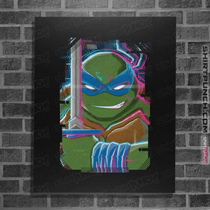 Daily_Deal_Shirts Posters / 4"x6" / Black Glitch Leonardo