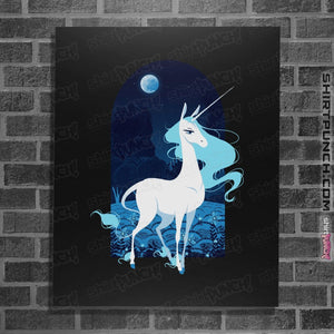 Shirts Posters / 4"x6" / Black Last Unicorn
