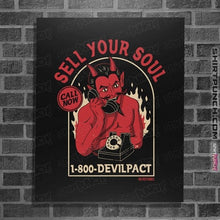 Load image into Gallery viewer, Daily_Deal_Shirts Posters / 4&quot;x6&quot; / Black Sell Your Soul
