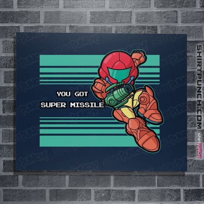 Daily_Deal_Shirts Posters / 4"x6" / Navy Mega Missile!