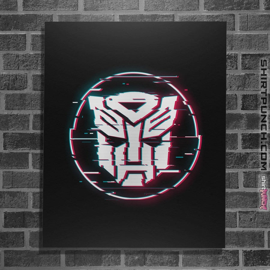 Shirts Posters / 4"x6" / Black Autobots Glitch