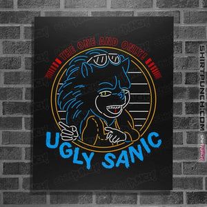 Daily_Deal_Shirts Posters / 4"x6" / Black Ugly Sanic