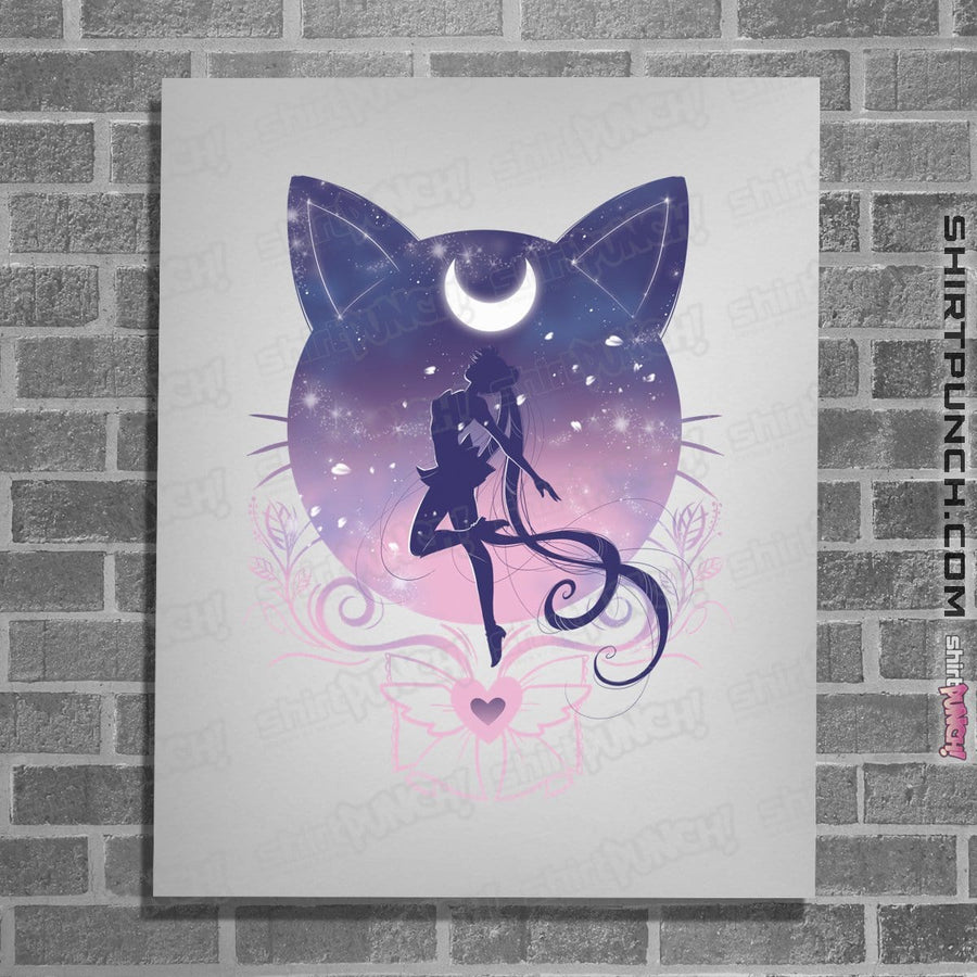 Shirts Posters / 4"x6" / White Fight Like A Girl Moon