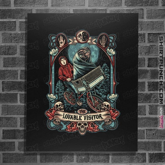 Daily_Deal_Shirts Posters / 4"x6" / Black The Lovable Visitor