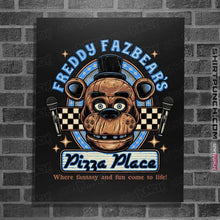 Load image into Gallery viewer, Secret_Shirts Posters / 4&quot;x6&quot; / Black Freddy&#39;s Pizza Place
