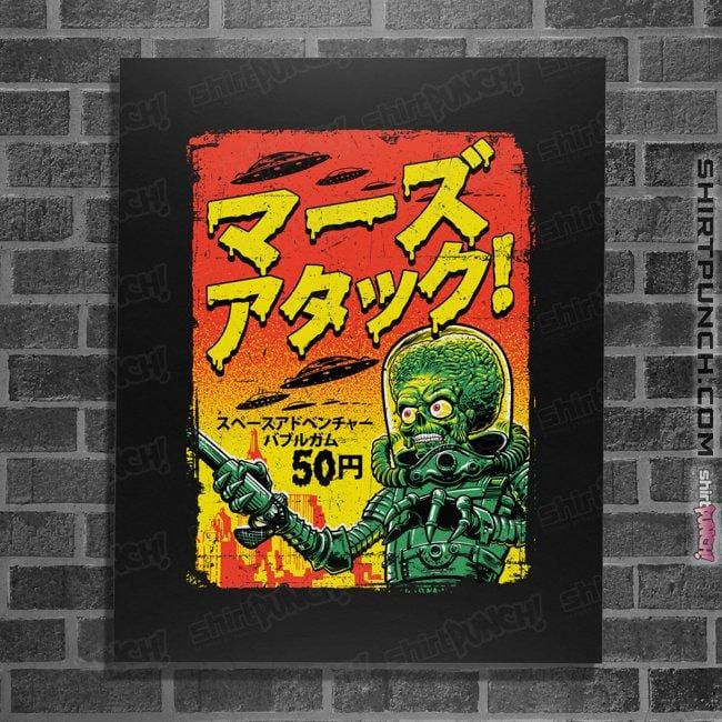 Shirts Posters / 4"x6" / Black Mars Attacks