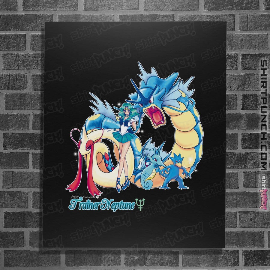 Shirts Posters / 4"x6" / Black Pretty Guardian Trainer Neptune