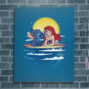 Shirts Posters / 4"x6" / Sapphire Aloha Mermaid