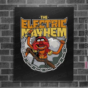 Daily_Deal_Shirts Posters / 4"x6" / Black Electric Mayhem