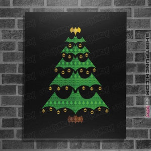 Daily_Deal_Shirts Posters / 4"x6" / Black Holy Christmas Tree, Batman!