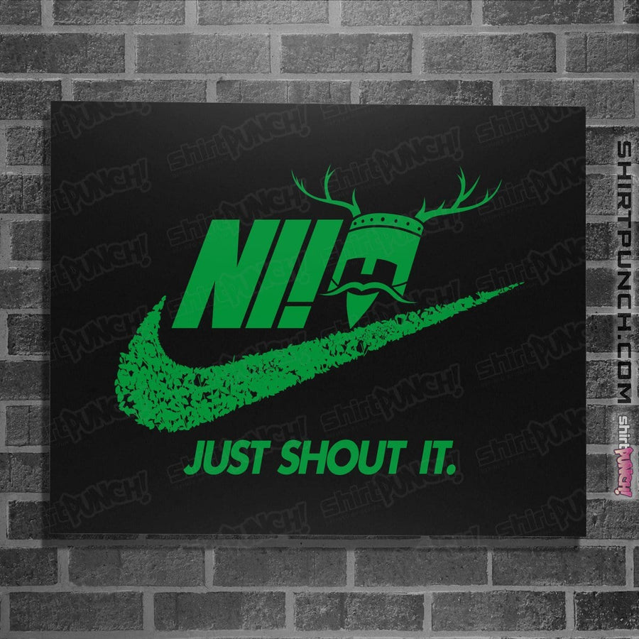 Shirts Posters / 4"x6" / Black Just Shout It