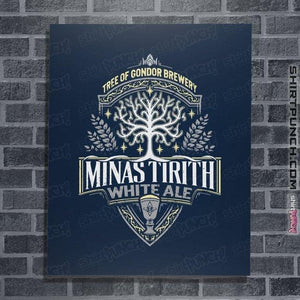 Shirts Posters / 4"x6" / Navy Minas Tirith White Ale