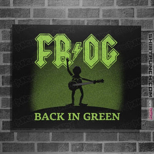 Daily_Deal_Shirts Posters / 4"x6" / Black Back In Green