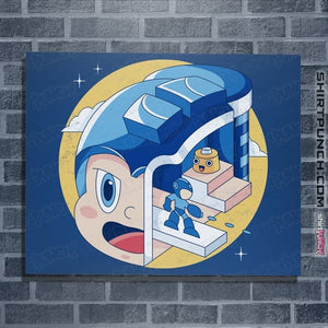 Shirts Posters / 4"x6" / Royal Blue The Blue Bomber Head