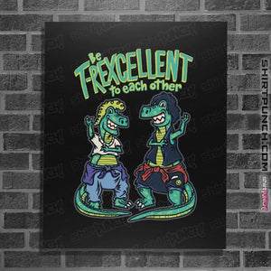 Daily_Deal_Shirts Posters / 4"x6" / Black T-Rexcellent