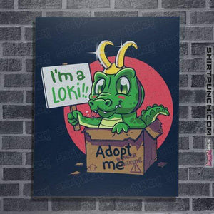 Secret_Shirts Posters / 4"x6" / Navy Adopt This Alligator