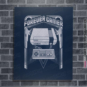 Secret_Shirts Posters / 4"x6" / Navy Forever Gamer NES