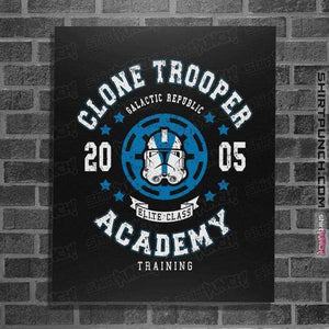 Shirts Posters / 4"x6" / Black Clone Trooper Academy