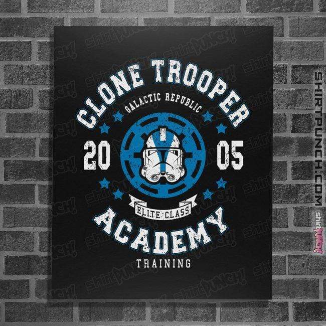 Shirts Posters / 4"x6" / Black Clone Trooper Academy
