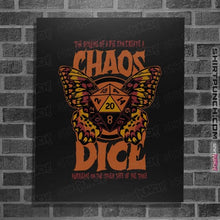 Load image into Gallery viewer, Daily_Deal_Shirts Posters / 4&quot;x6&quot; / Black Chaos Dice
