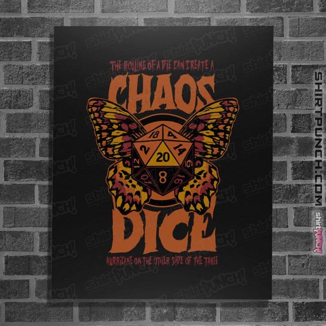 Daily_Deal_Shirts Posters / 4"x6" / Black Chaos Dice