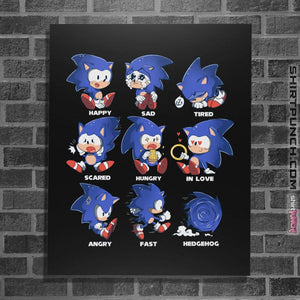 Shirts Posters / 4"x6" / Black Hedgehog