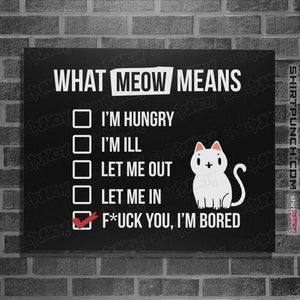 Secret_Shirts Posters / 4"x6" / Black Meows Decoded