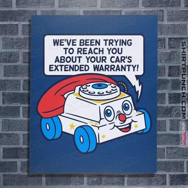 Daily_Deal_Shirts Posters / 4"x6" / Royal Blue Ring Ring
