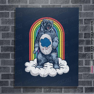Daily_Deal_Shirts Posters / 4"x6" / Navy Real Grumpy Bear